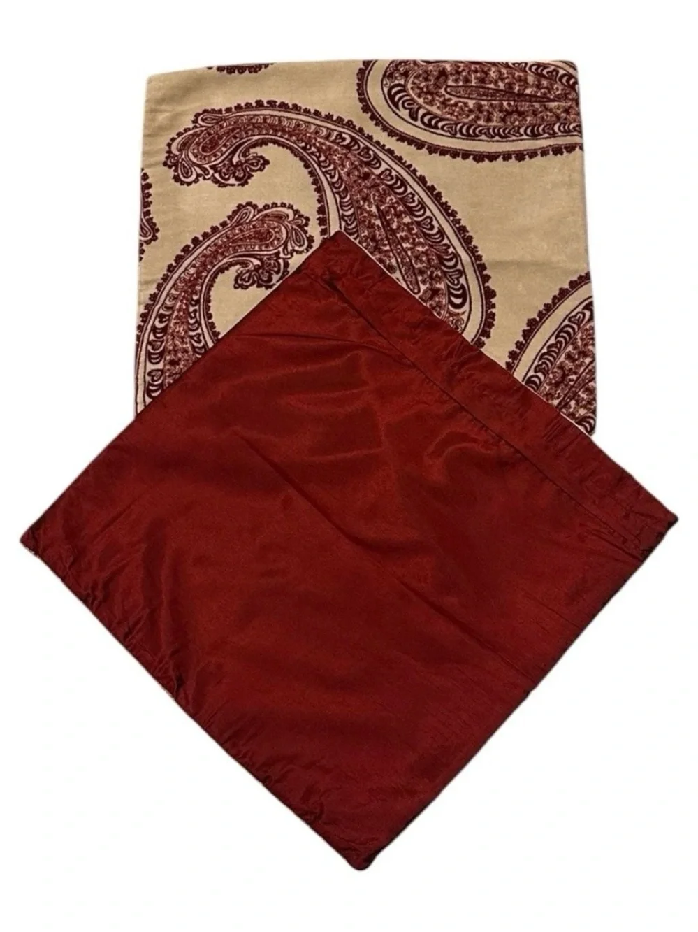 9pc Window Set: Red Extra Wide Patio Panel 209x55, 4 Beige & 2 Striped Curtains